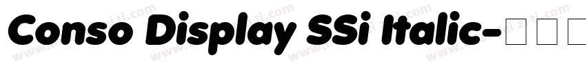 Conso Display SSi Italic字体转换